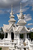 Famous Thailand temple or white temple, Wat Rong Khun,at Chiang Rai province, northern Thailand. 